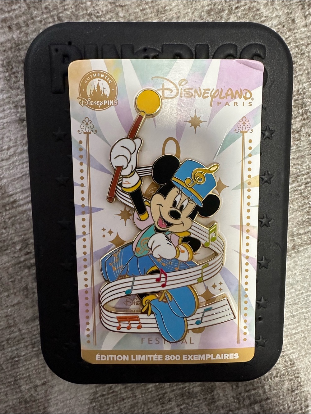 Disneyland Paris Disney Music Festival 2025 Minnie Mouse Pin LE800 pin on card